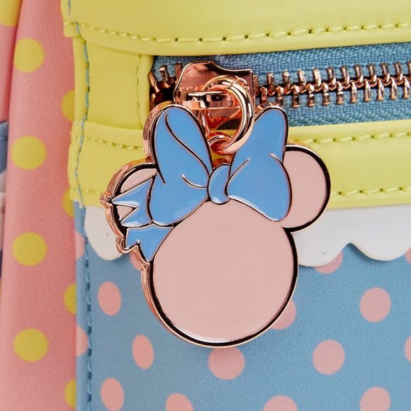 Loungefly Disney Minnie Pastel Color Block Dots Mini Backpack main image 4